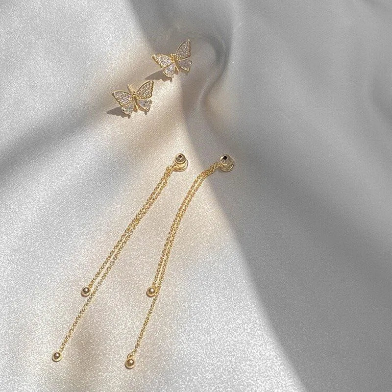 Exquisite Butterfly Tassel Earrings