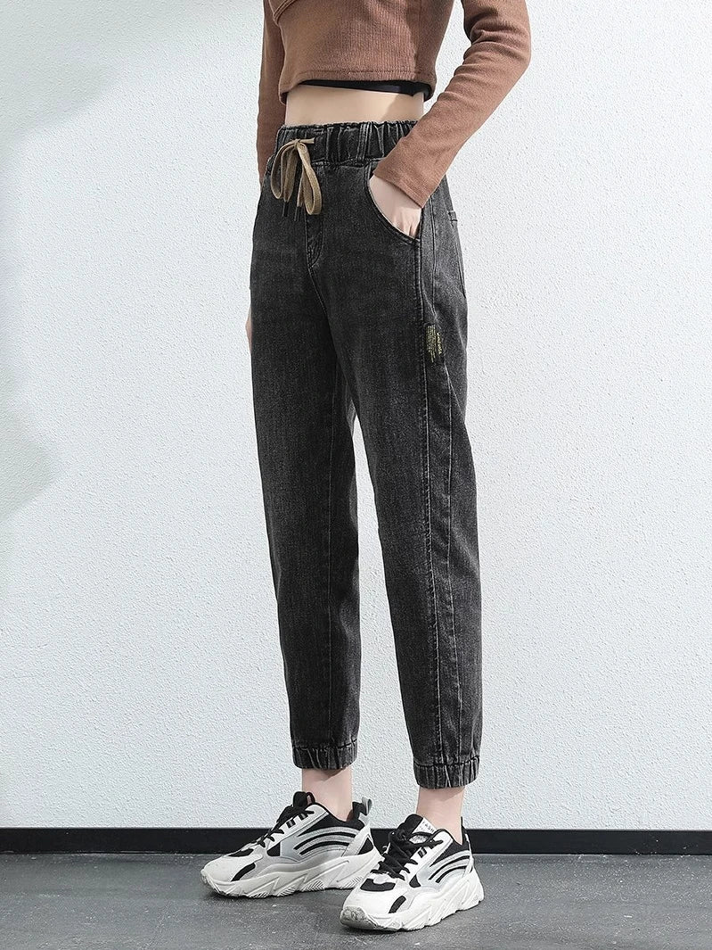 Trendy High-Waist Dad Jeans