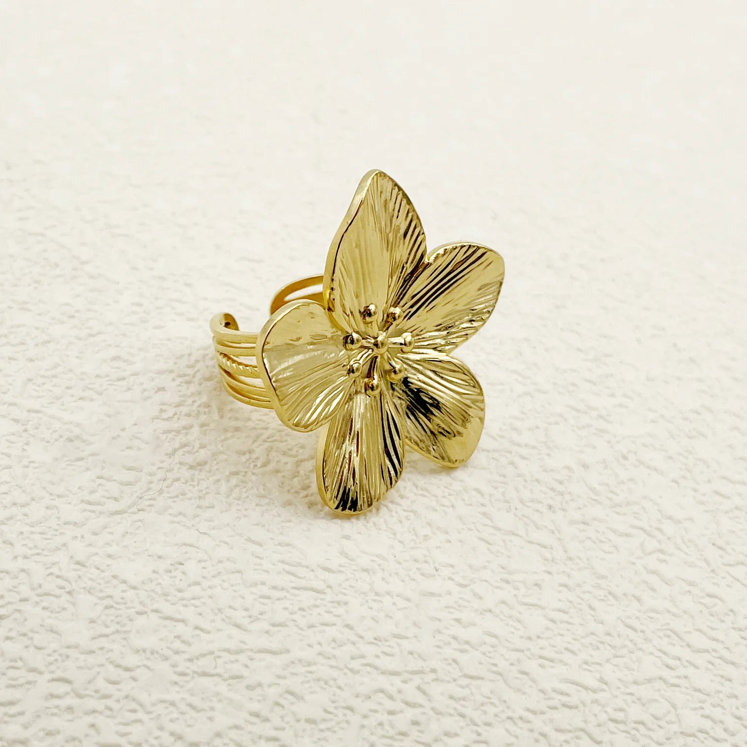 2PC Stainless Steel Flower Earrings