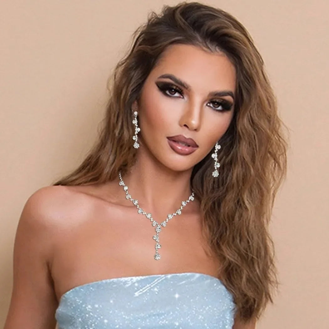 Rhinestone Jewelry Set for Women
