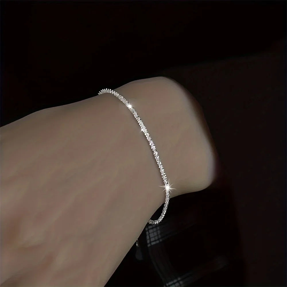 Shiny Gypsophila Necklace & Bracelet Set