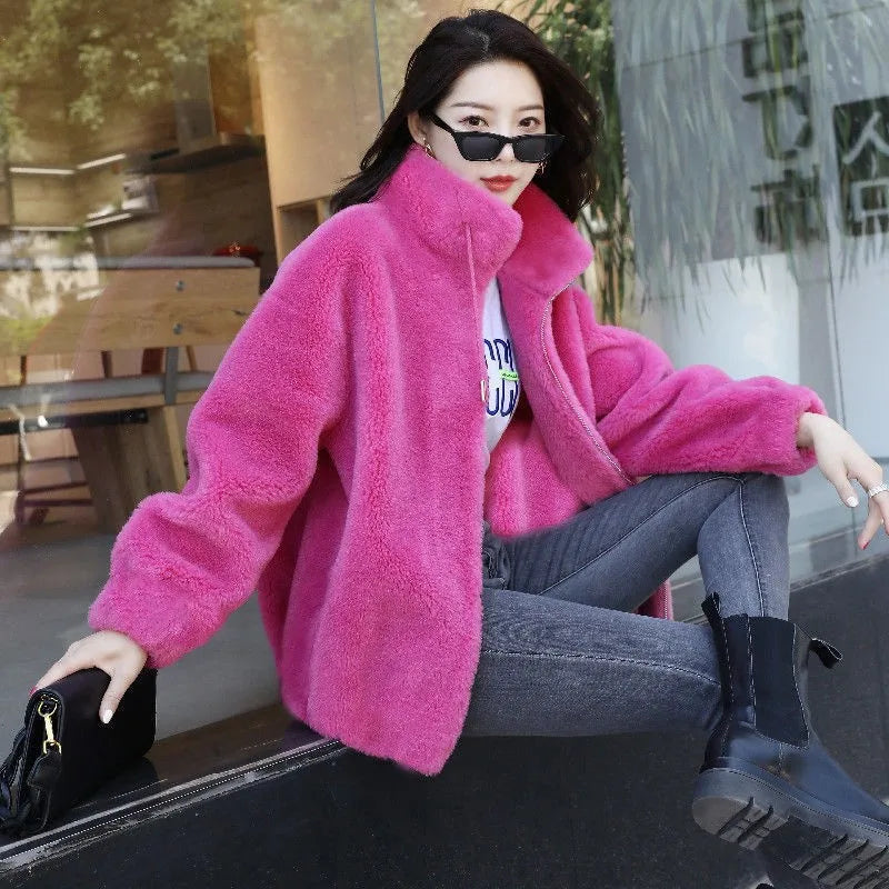 Women’s Double Coral Fleece Winter Coat