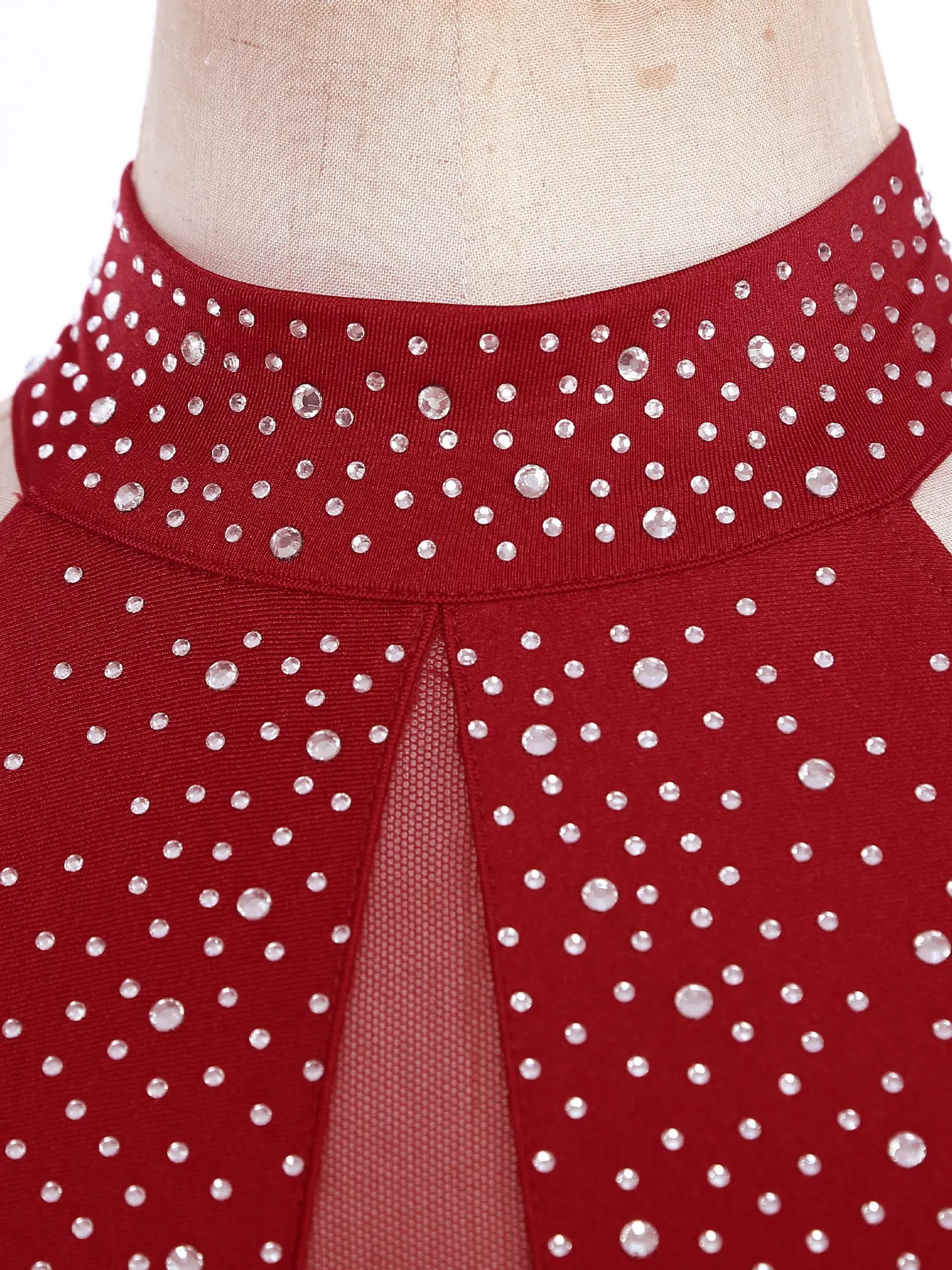 Womens Lyrical Dance Dress Modern Contemporary Dancewear Halter Strappy Back Rhinestones Split Dress for Performance Competition