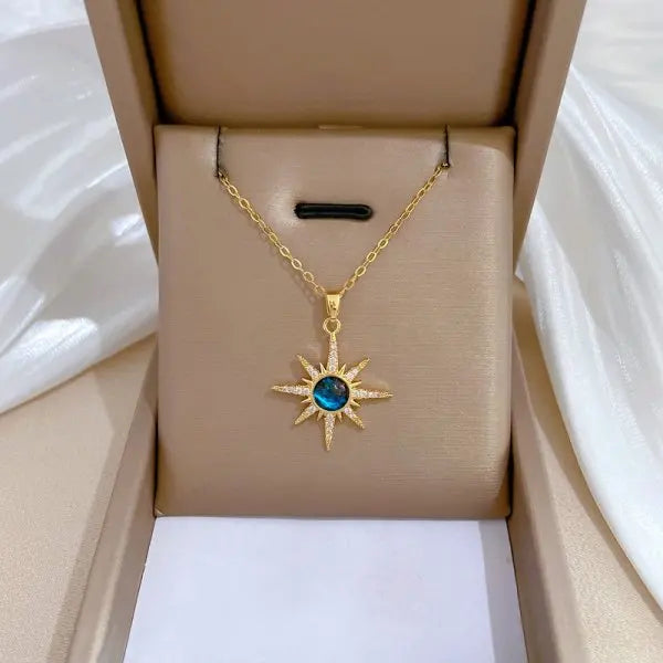 Zircon Butterfly Tassel Choker Necklace