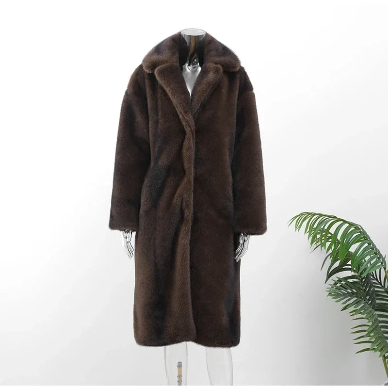 Winter Warm Thick Women Faux Fur Coats