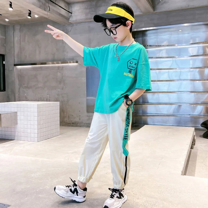 Boys' Letter T-Shirt & Pants Set