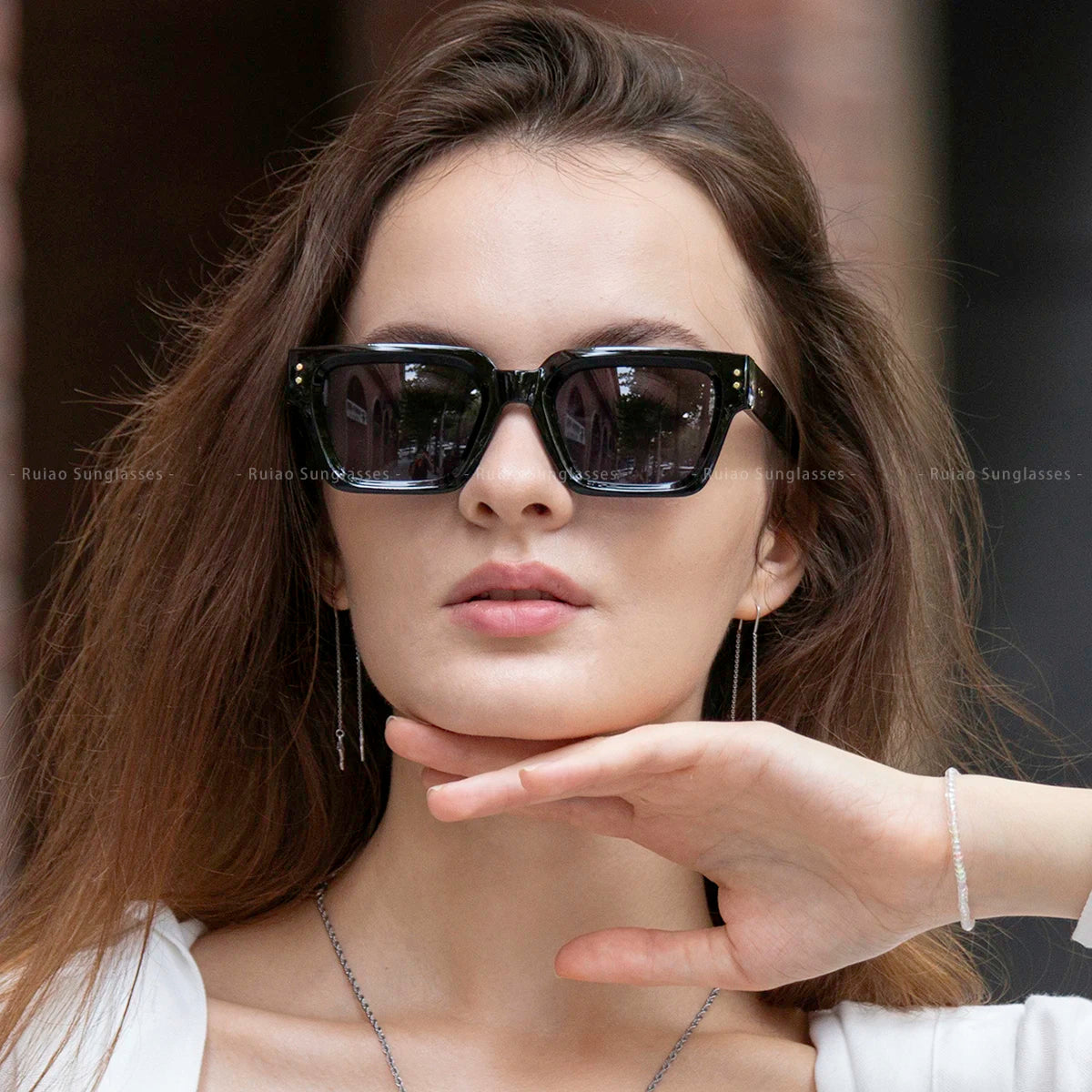Ruiao Luxury Square Designer Sunglasses for Men & Women