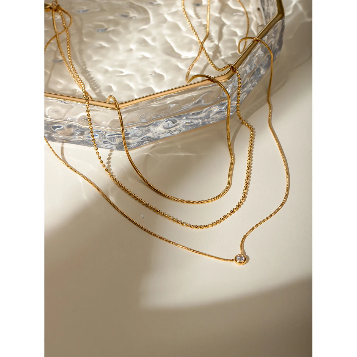 18K PVD Minimalist Y-Shaped Necklace