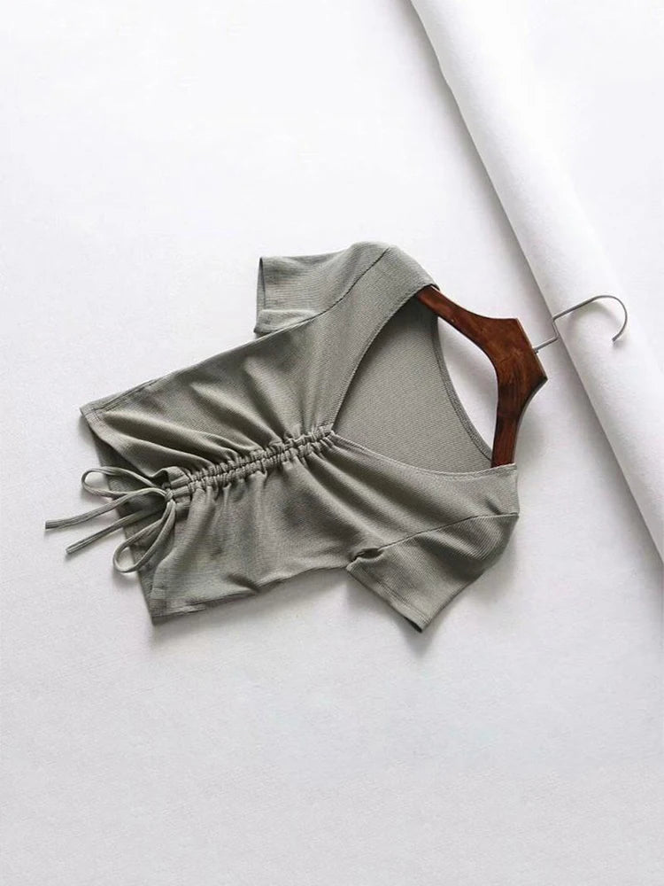Sexy V Neck Cropped Tank Top