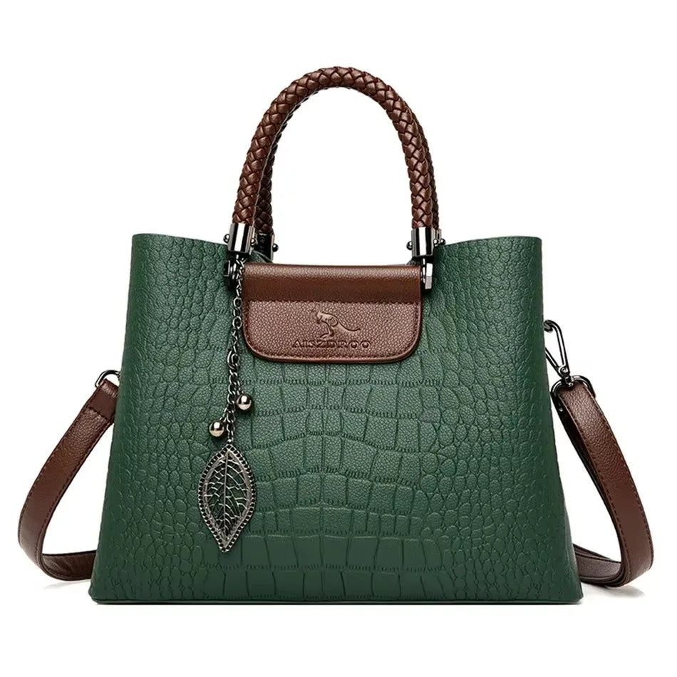 Luxury Print Leather Women’s Shoulder Bag