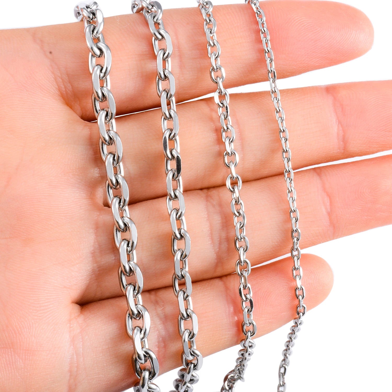 Stainless Steel O Shape Link Chain Bracelet