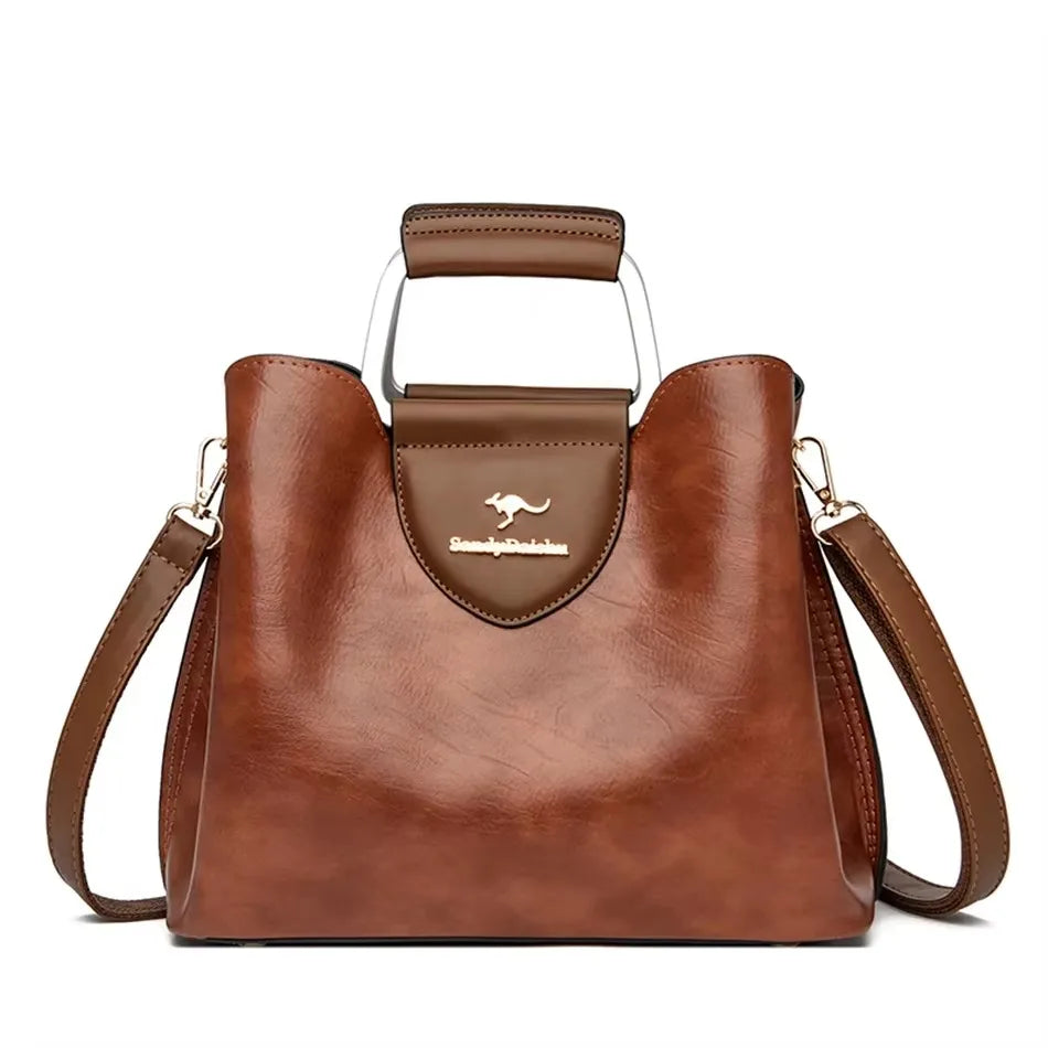 Luxury Print Leather Women’s Shoulder Bag