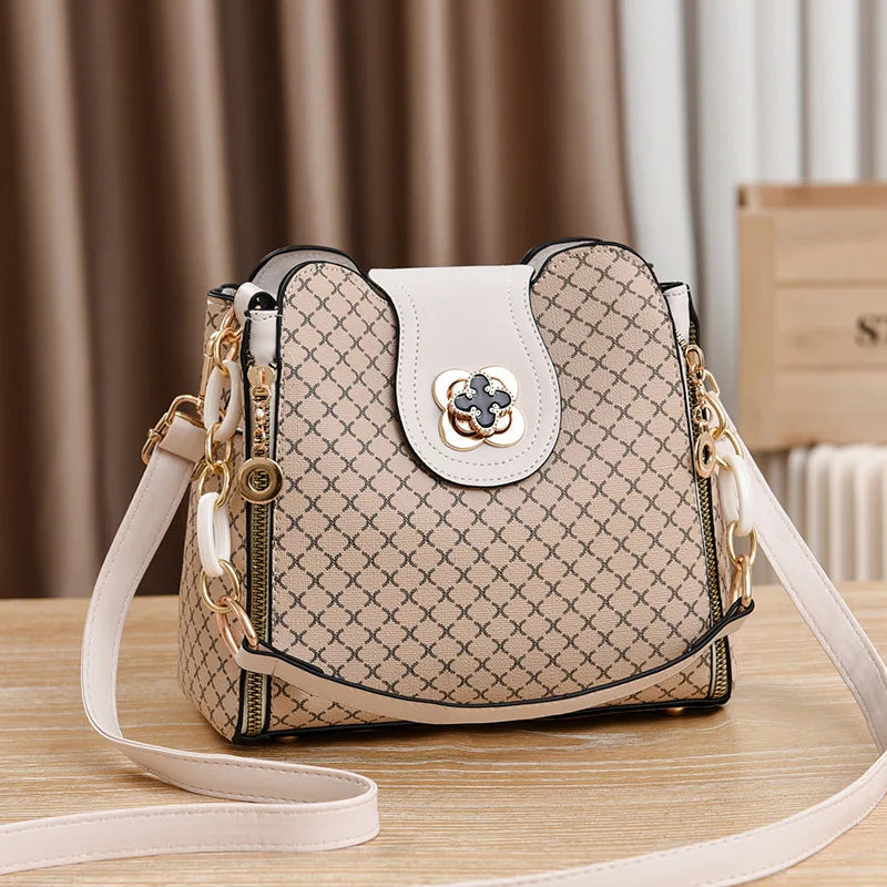 2025 Luxury Leather Monogram Shoulder Bag