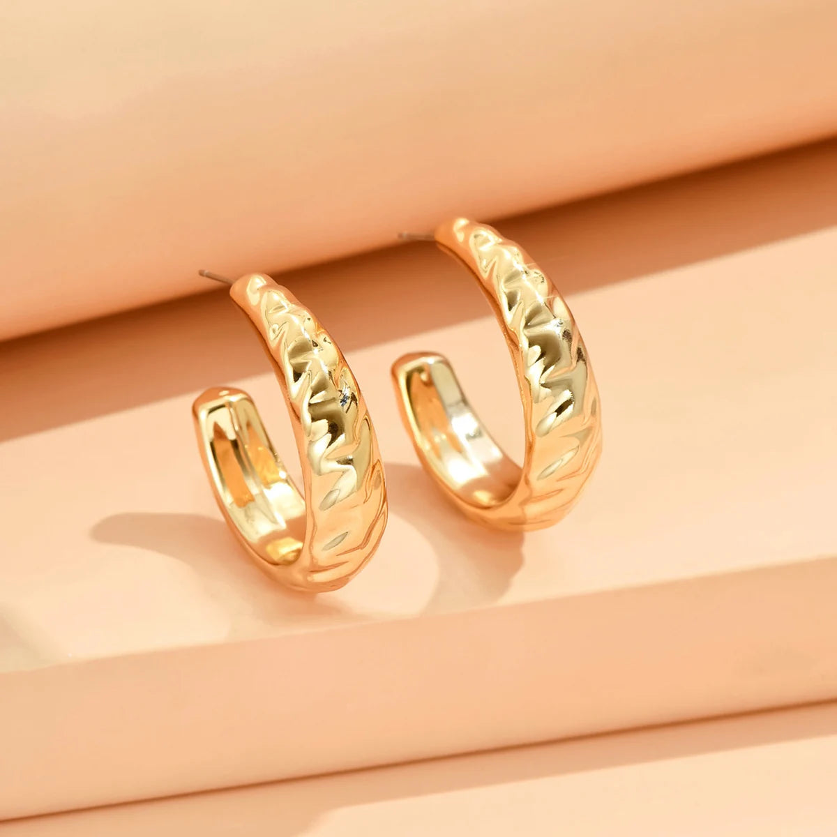 Geometric Irregular Metallic Earrings