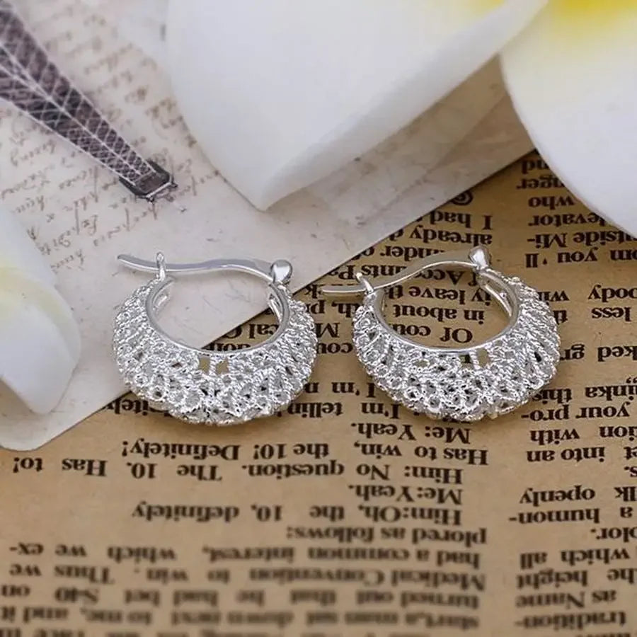 Pure 925 Silver Charm Earrings for Women