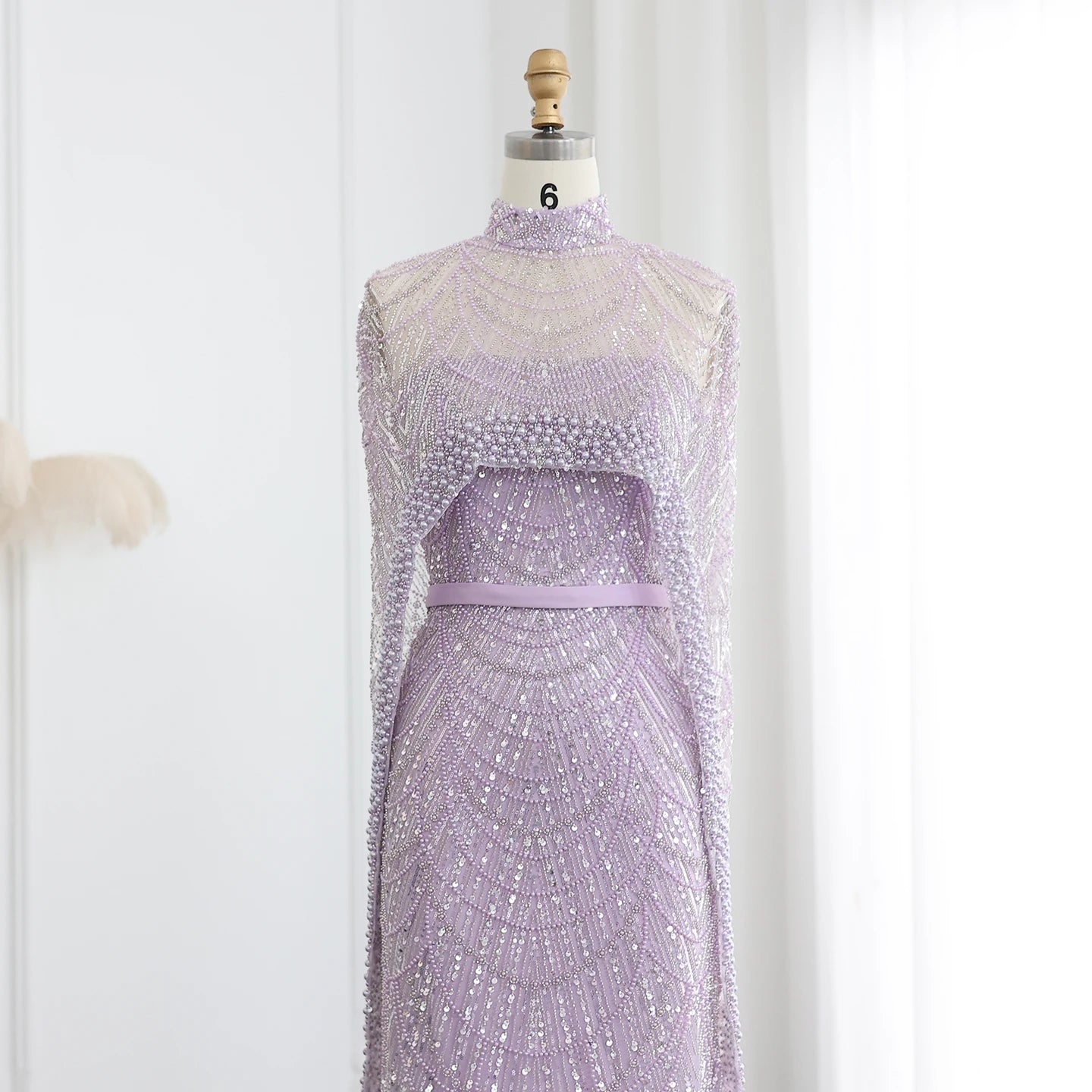 Sharon Said Luxury Pearls Dubai Champagne Evening Dresses