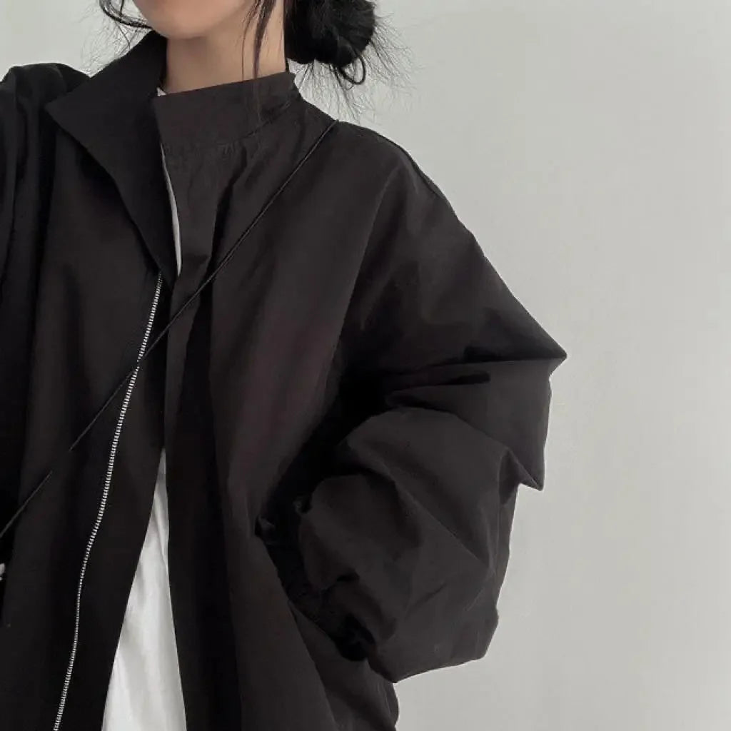 Trendy Women's Baseball Style Jacket