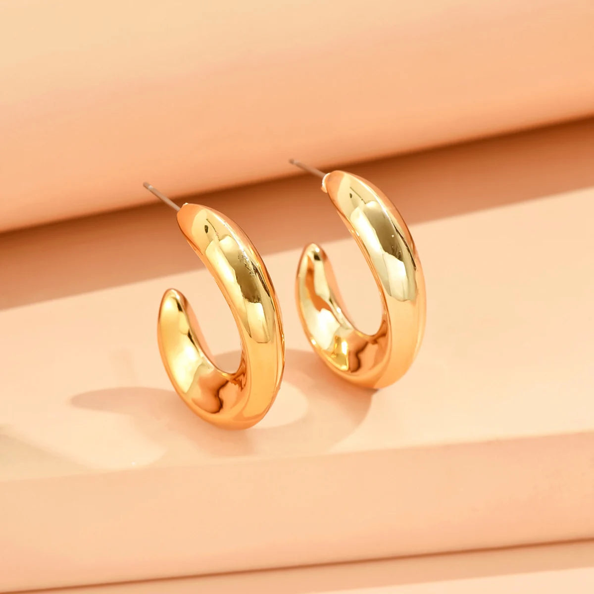 Geometric Irregular Metallic Earrings