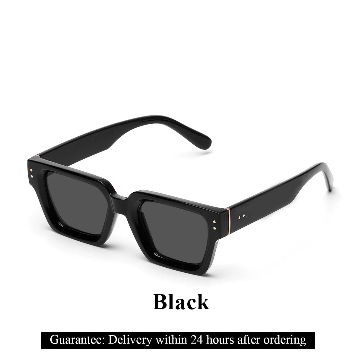 Ruiao Retro Black Luxury Sunglasses 2024