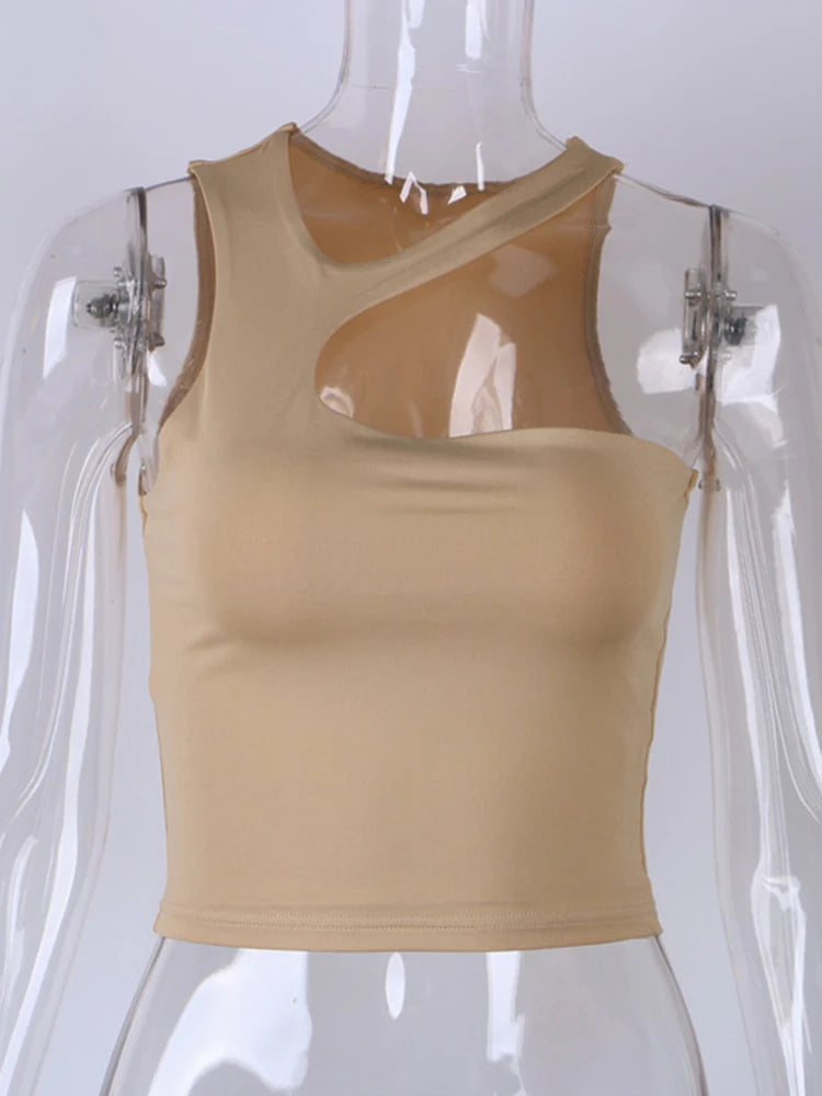 Sexy Cut-Out Off-Shoulder Crop Top