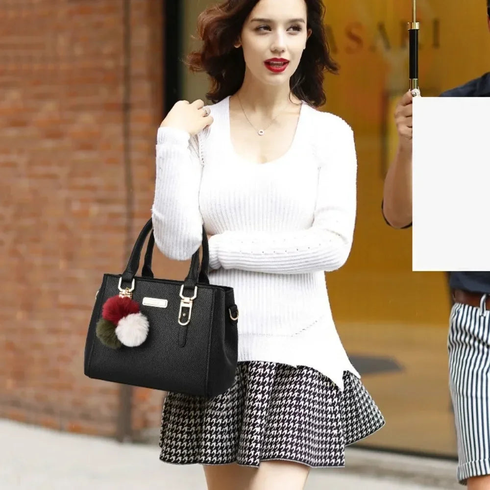 Large Capacity Leather Handbag for Women