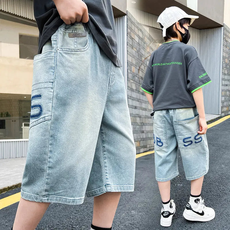 Boys' Light Blue Denim Shorts
