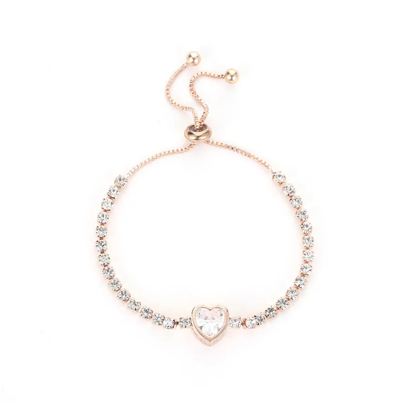 Luxury AAA Zircon Opal Clover Adjustable Bracelet