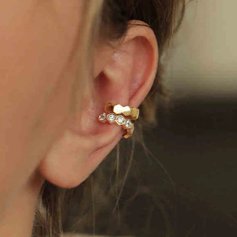 Punk Geometric Ear Cuff Earrings