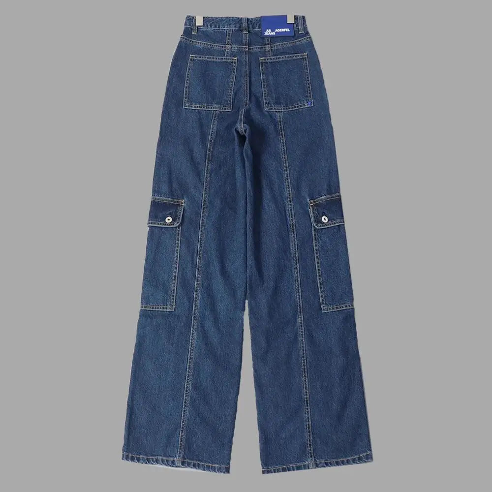 High Waist Workwear Cotton Denim Loose Straight Leg Casual Trousers Autumn Winter New Sle American Sle Women's Jeans