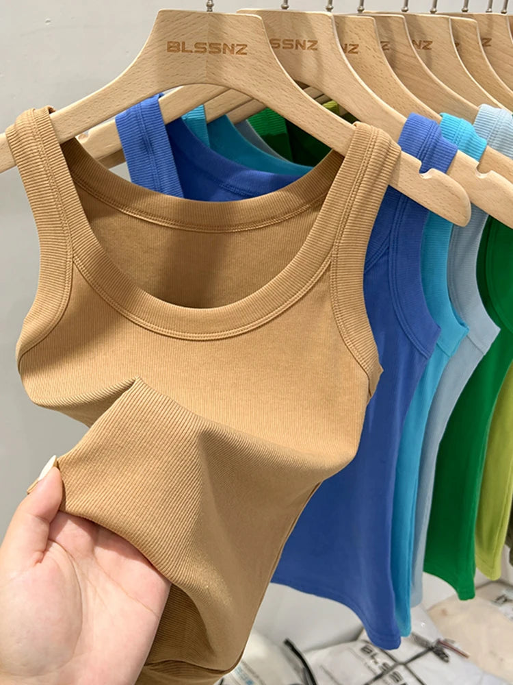 Women’s Ribbed Round Neck Tank Top