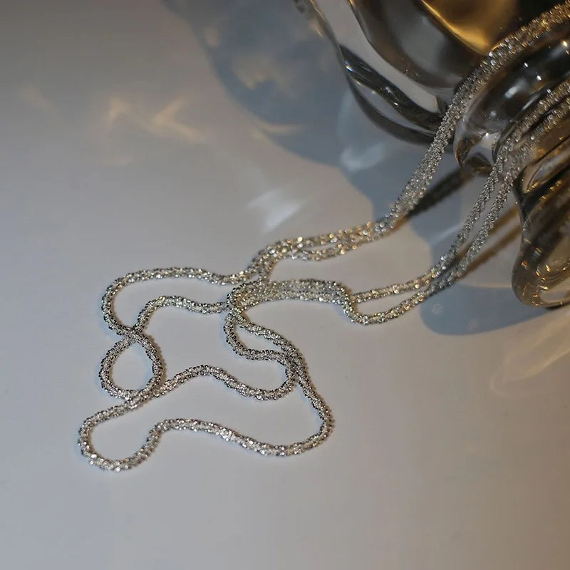 Shiny Gypsophila Necklace & Bracelet Set