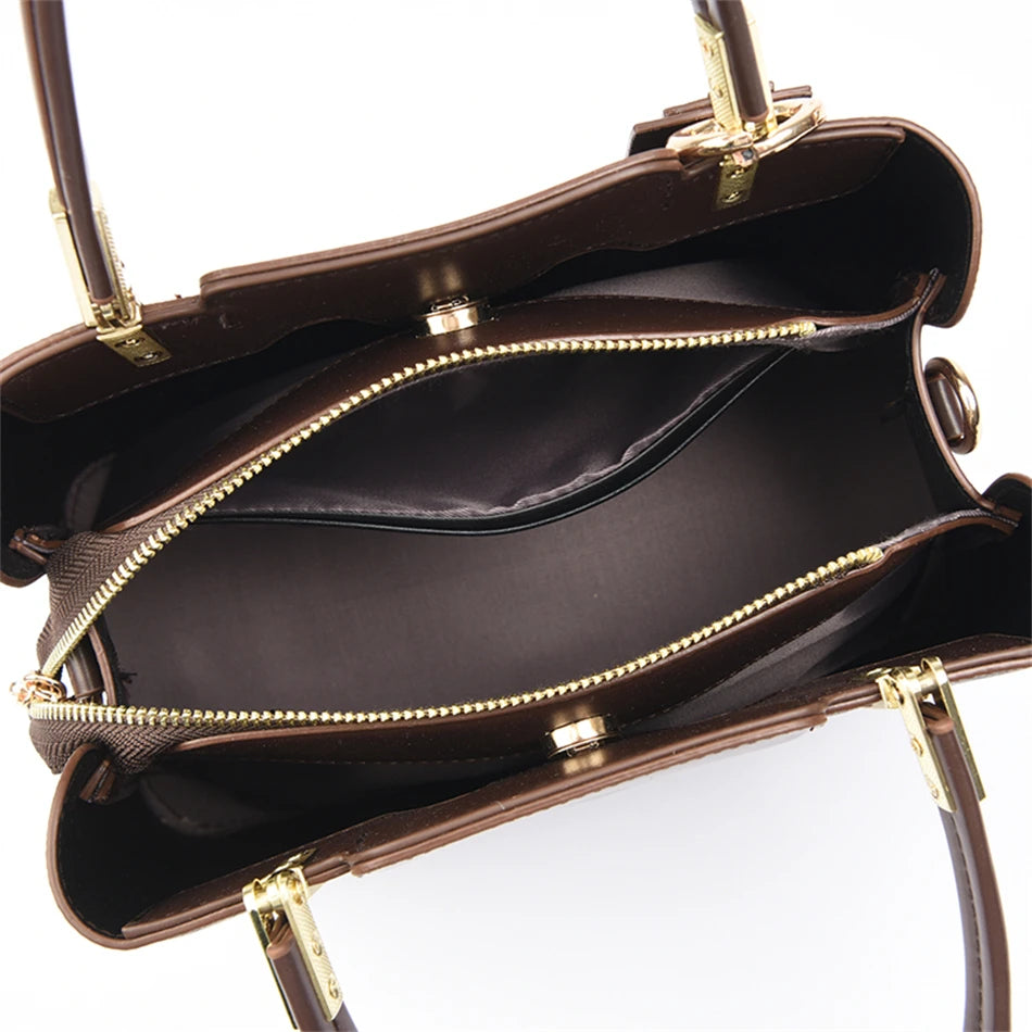 Luxury Print Leather Women’s Shoulder Bag