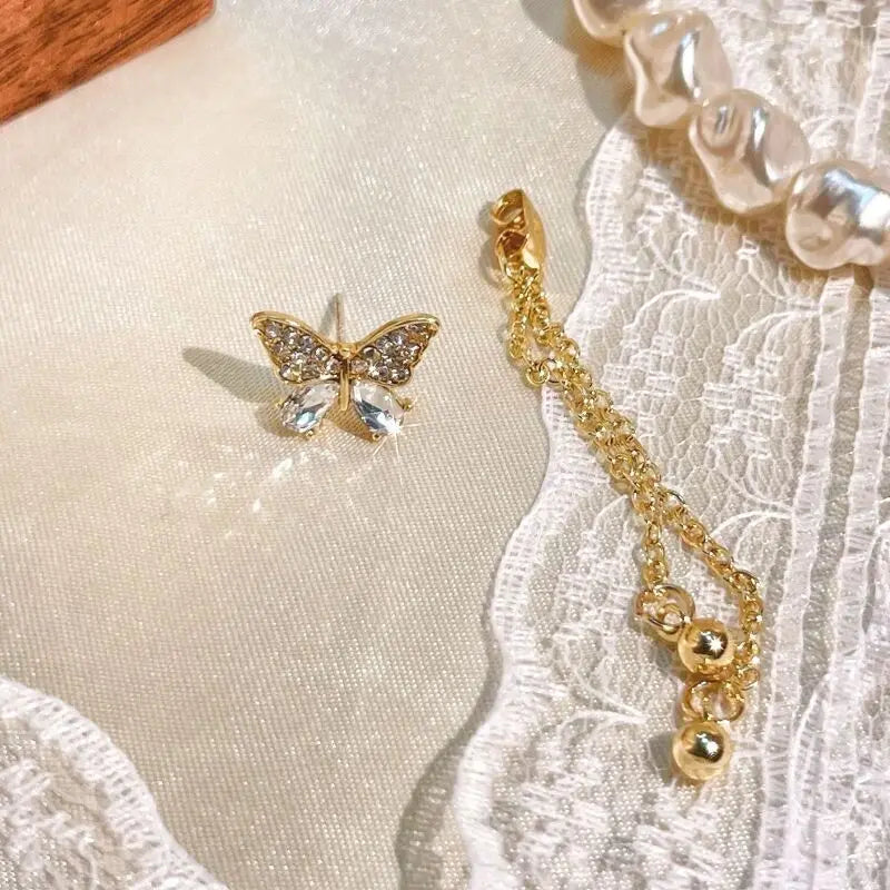Exquisite Butterfly Tassel Earrings