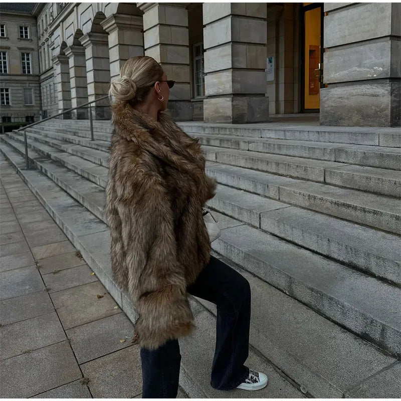 Winter Warm Thick Women Faux Fur Coats