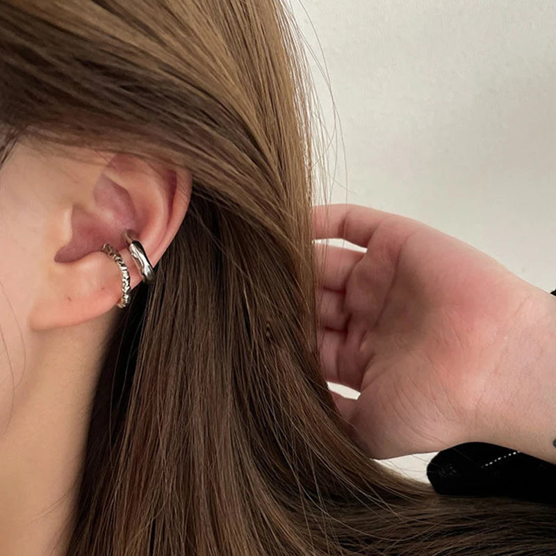 Punk Geometric Ear Cuff Earrings