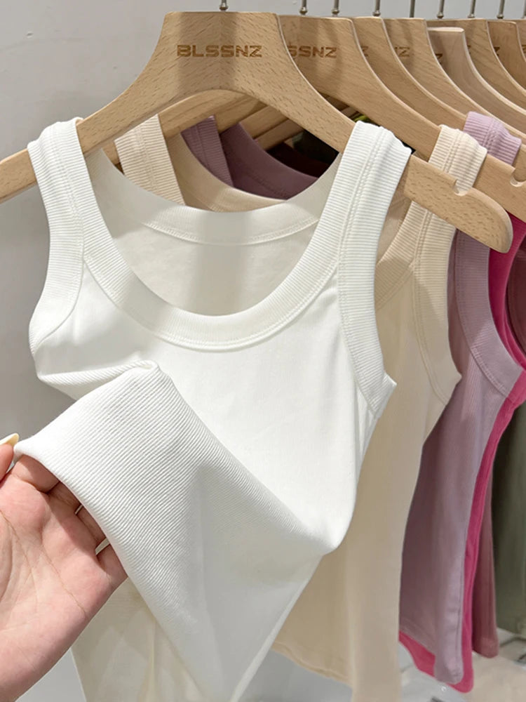 Women’s Ribbed Round Neck Tank Top