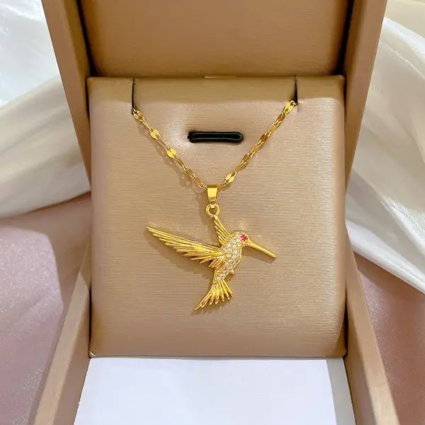 Zircon Butterfly Tassel Choker Necklace