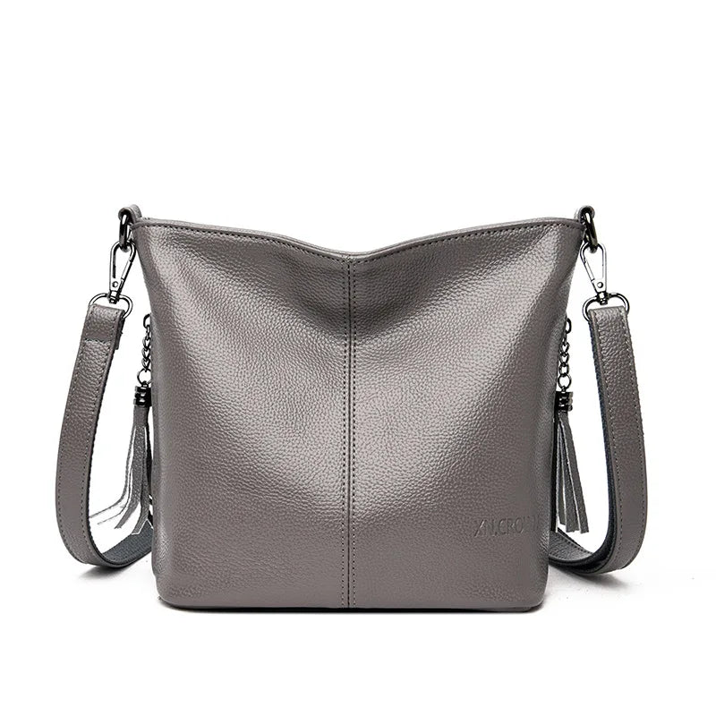 Tassel Leather Crossbody Bag for Women