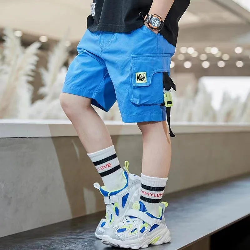 Boys Thin Cotton Split Summer Pants