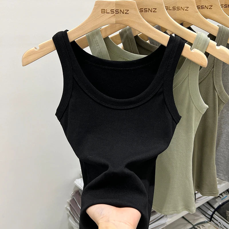 Women’s Ribbed Round Neck Tank Top