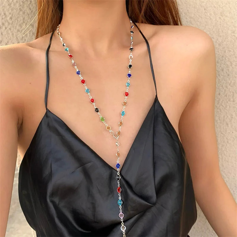 Bohemian Colorful Y-Shaped Necklace