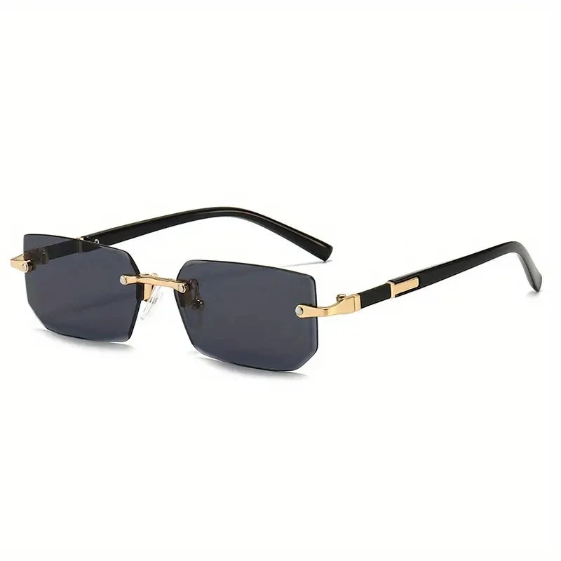 Rimless Rectangle Sunglasses for Men & Women