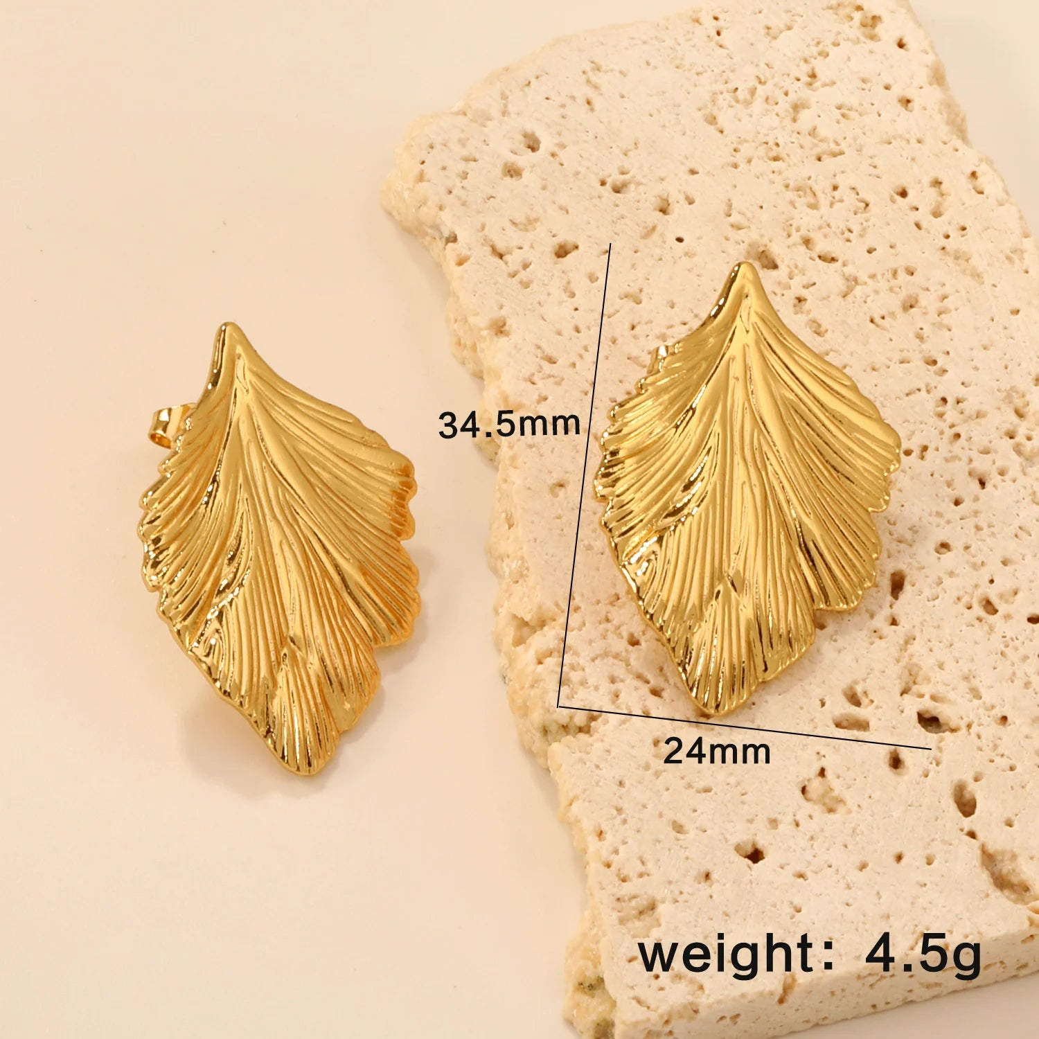 LUXUSTEEL Shell Water Drop Pearl Stud Earrings