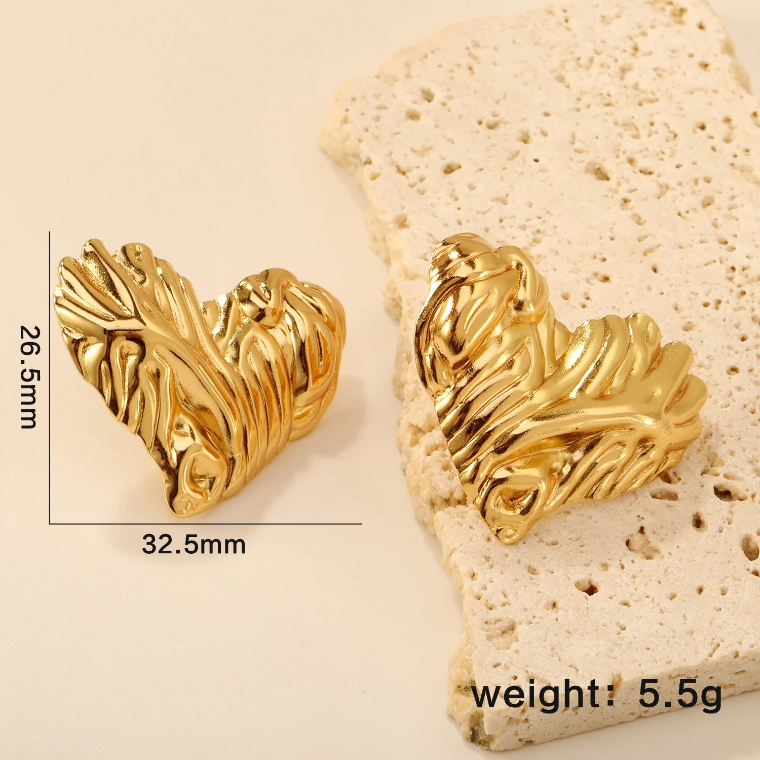 LUXUSTEEL Shell Water Drop Pearl Stud Earrings
