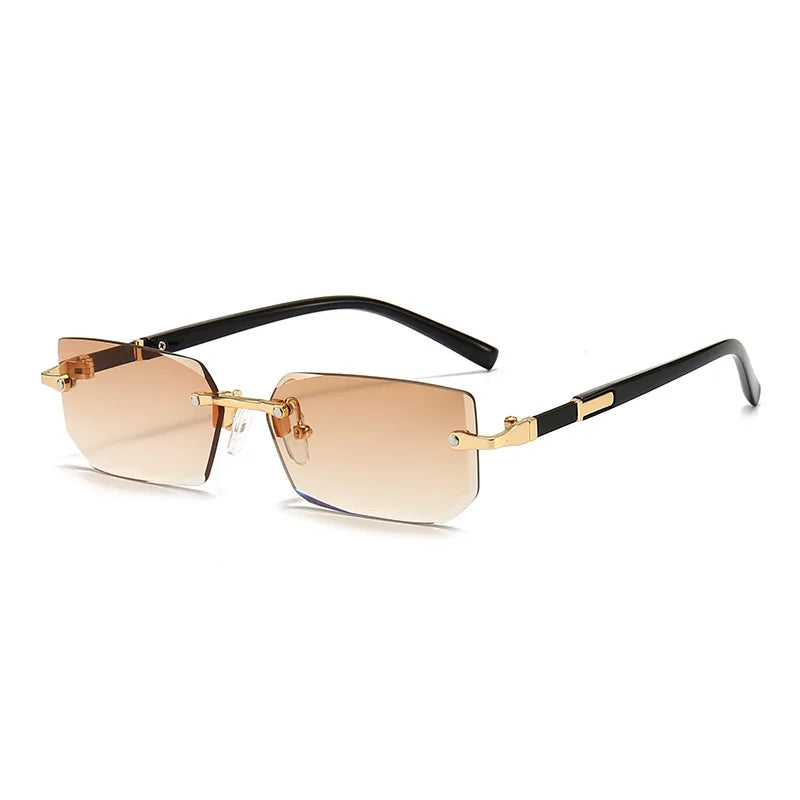Rimless Classic Square Sunglasses