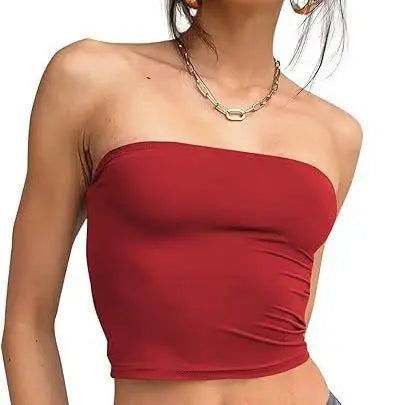 Women's Strapl irt oulderl Vest Bal Casual Sle Inner Wear Polyester Fiber Regular Length Spring Season