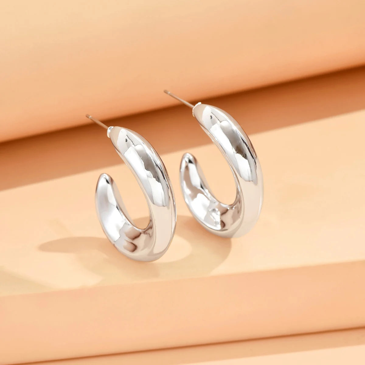 Geometric Irregular Metallic Earrings