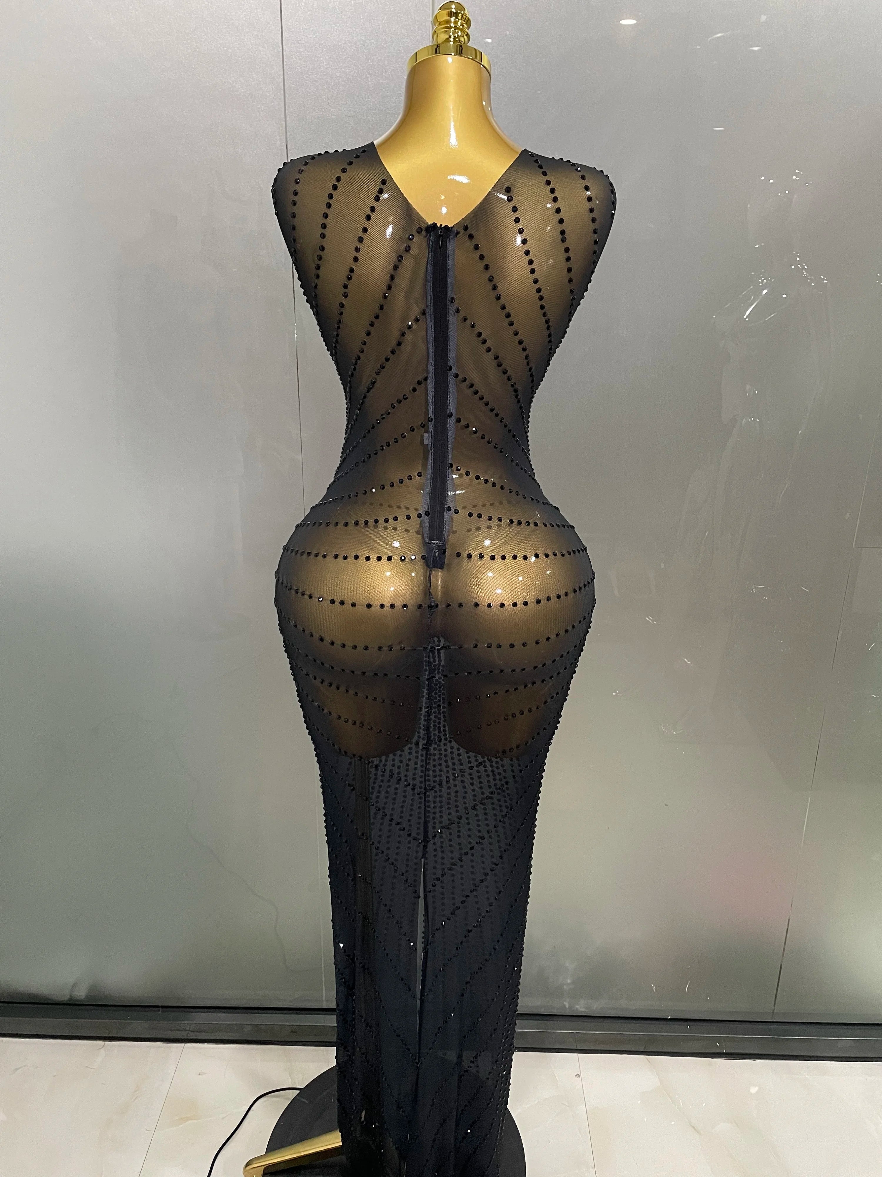 Sexy Sparkly Rhinestones Sleeveless