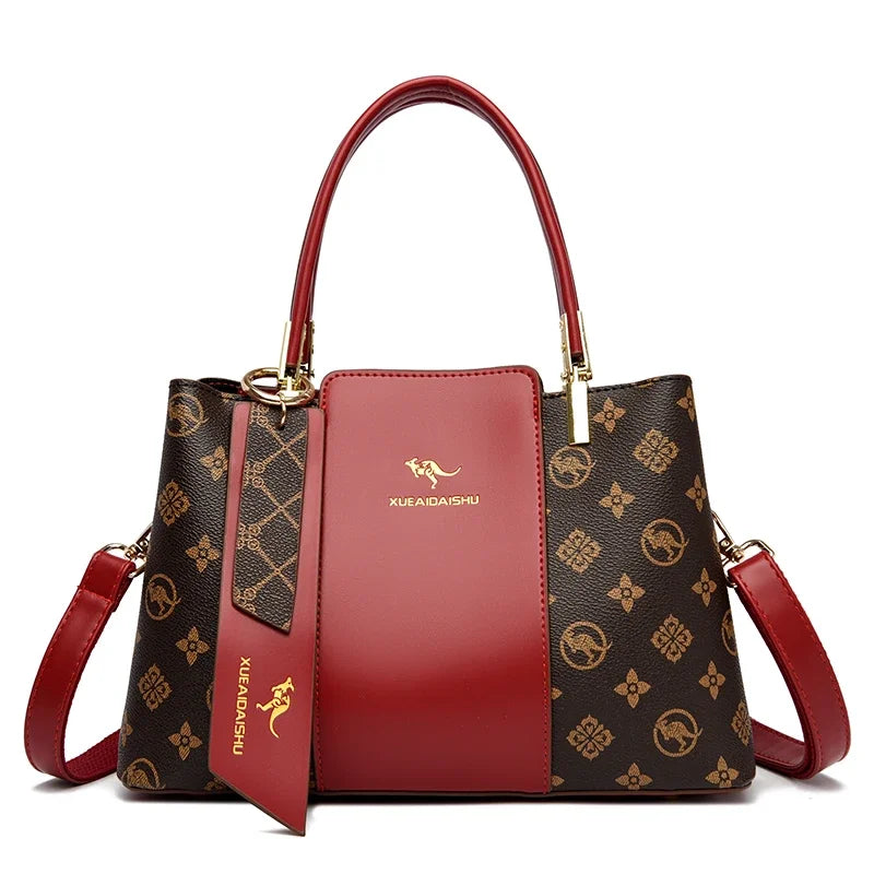 Luxury Print Leather Women’s Shoulder Bag