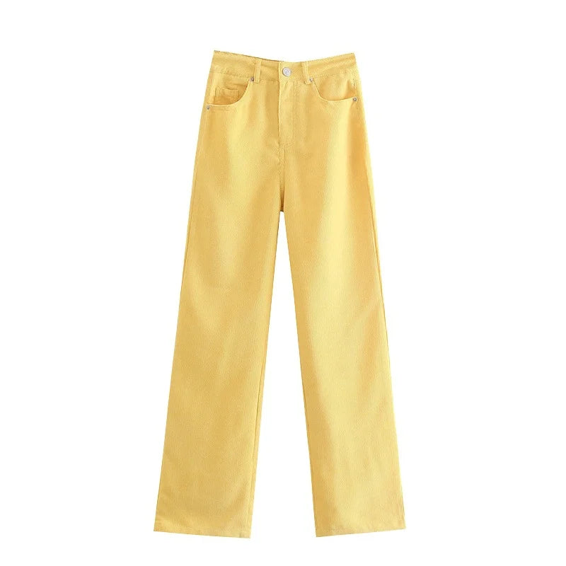 High-Waist Plus-Size Loose Jeans